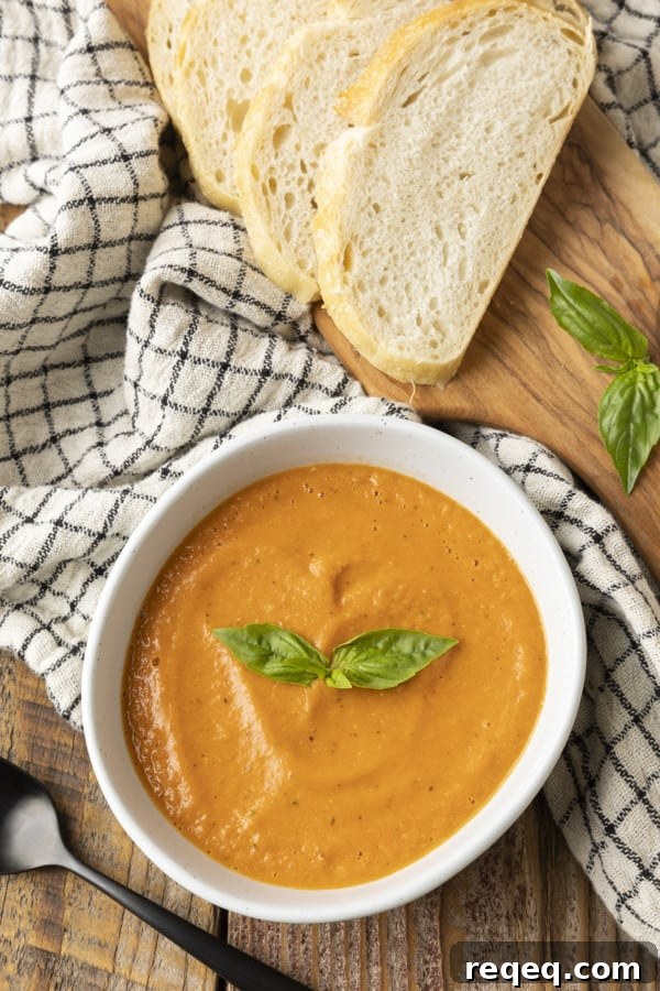 Silky Tomato Basil Soup Recipe with Fresh Herbs 2 Super smooth, ultra Creamy Tomato Basil Soup is both the best and easiest way to make soup from fresh tomatoes. You’re going to love this so much, you’ll want to double, triple or even quadruple the recipe to keep on hand in the freezer long after summer and fresh tomatoes are a pleasant memory.