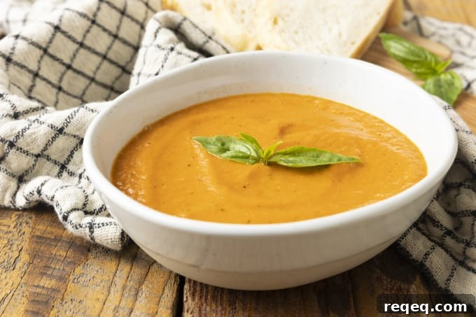 Silky Tomato Basil Soup Recipe with Fresh Herbs 5 Super smooth, ultra Creamy Tomato Basil Soup is both the best and easiest way to make soup from fresh tomatoes. You’re going to love this so much, you’ll want to double, triple or even quadruple the recipe to keep on hand in the freezer long after summer and fresh tomatoes are a pleasant memory.