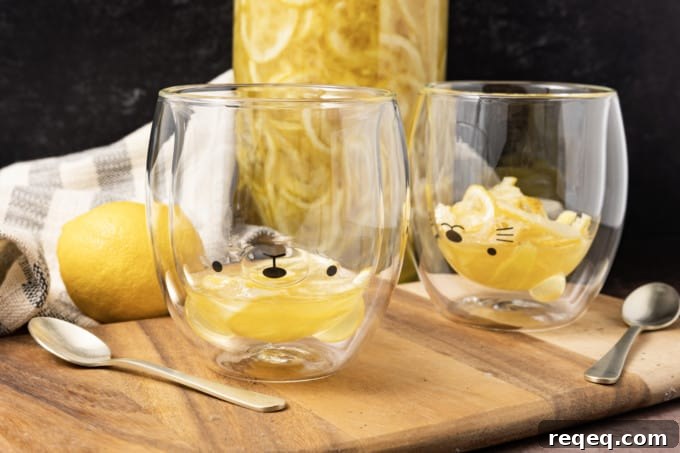 Lemon Cheong preserves thin slices of lemon in a syrup that can be used for teas, cocktails, and dressings.