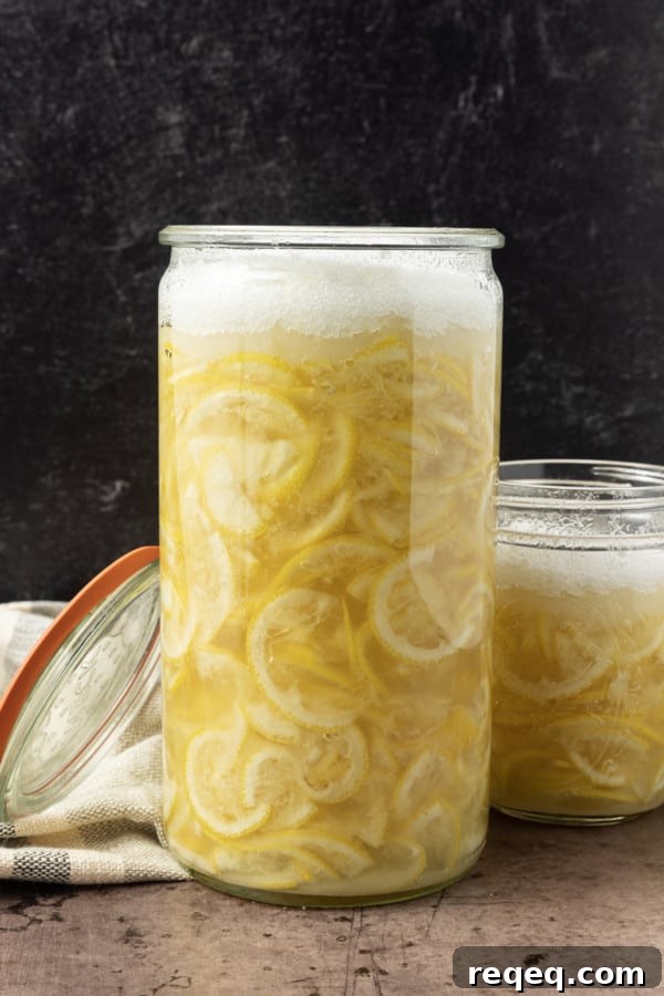 Finished lemon cheong ready to store in the fridge.