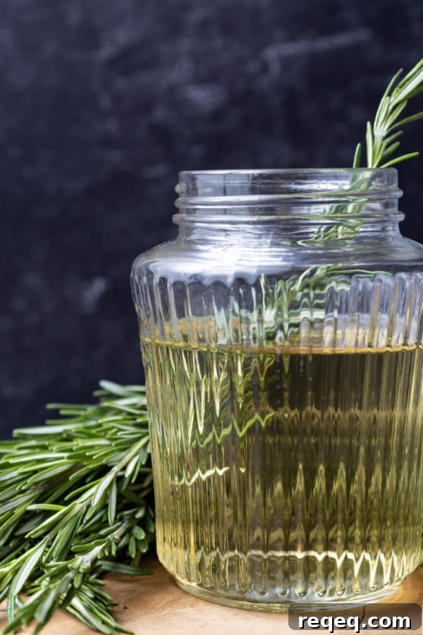 Homemade Rosemary Simple Syrup Recipe for Cocktails & Desserts 2 Rosemary simple syrup captures the citrus flavors and woodsy, mint-like fragrance of the freshest rosemary to add to your favourite cocktails, cakes, ice cream, and hot or cold drinks. Elevate your happy hour with this sophisticated yet inexpensive addition that tastes like a million dollars.
