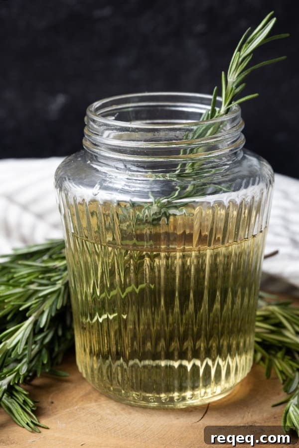 Homemade Rosemary Simple Syrup Recipe for Cocktails & Desserts 4 Rosemary simple syrup captures the citrus flavors and woodsy, mint-like fragrance of the freshest rosemary to add to your favourite cocktails, cakes, ice cream, and hot or cold drinks. Elevate your happy hour with this sophisticated yet inexpensive addition that tastes like a million dollars.
