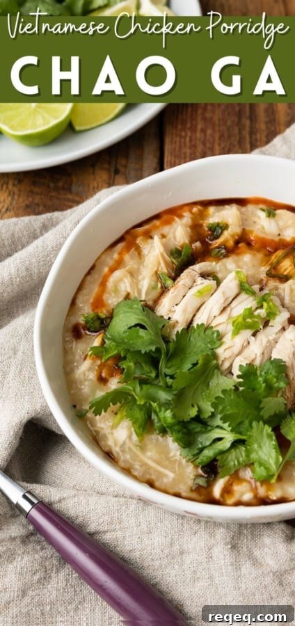 Vietnamese Chicken Congee (Cháo Gà): Authentic Recipe & Tips 7 Chao Ga served in a bowl with fresh herbs