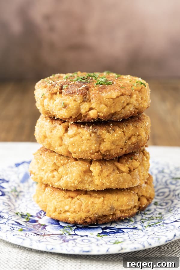 Forming salmon patties on a plate