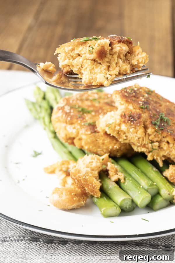 Pan-frying salmon patties to golden brown