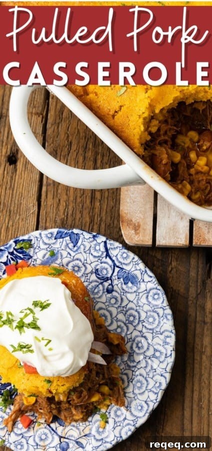 Cheesy Pulled Pork Casserole with Crispy Topping 7 Served Pulled Pork Casserole.