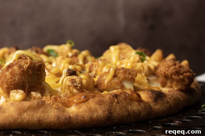 Chick Fil A Pizza close up