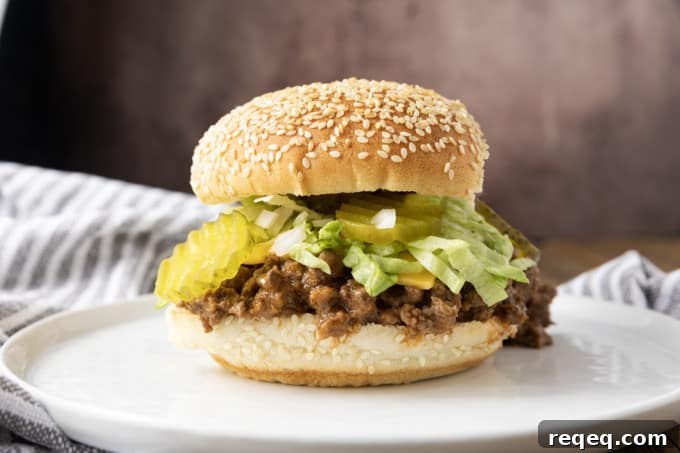 Big Mac–Style Sloppy Joes: Classic Cheeseburger Flavors in a Sandwich 6 Assembled Big Mac Sloppy Joe