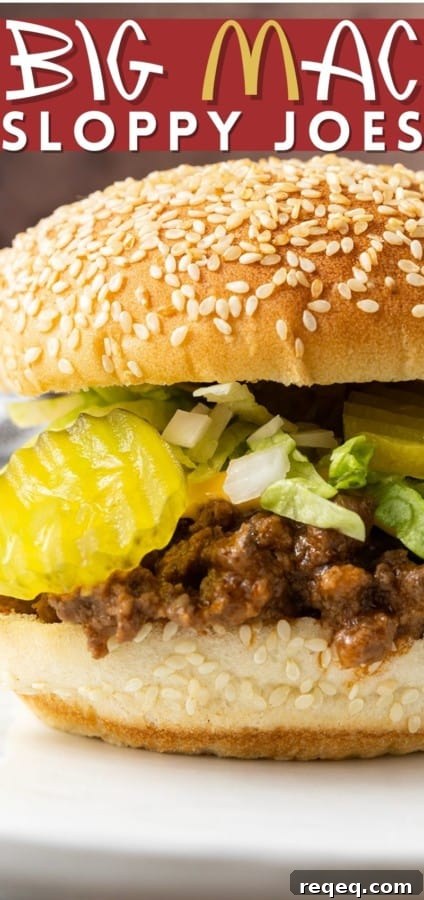 Big Mac–Style Sloppy Joes: Classic Cheeseburger Flavors in a Sandwich 7 Big Mac Sloppy Joes served