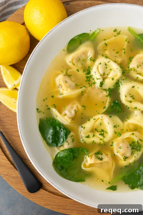 Tortellini in Brodo: Classic Italian Tortellini Soup Recipe 3 Tortellini in broth with lemon zest