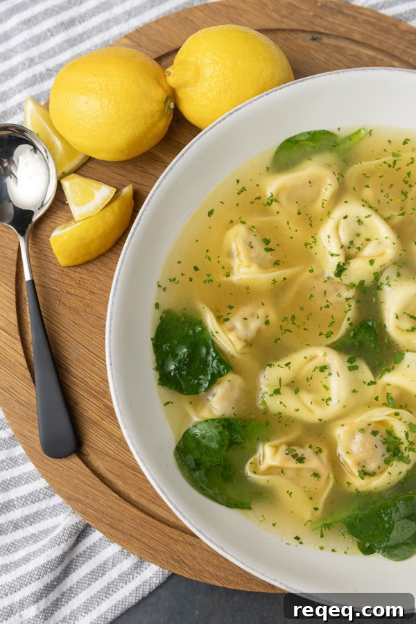 Tortellini in Brodo: Classic Italian Tortellini Soup Recipe 5 Soup pot with broth and tortellini