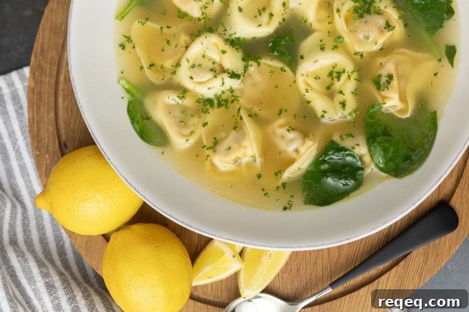 Tortellini in Brodo: Classic Italian Tortellini Soup Recipe 6 Served tortellini in brodo garnished with cheese