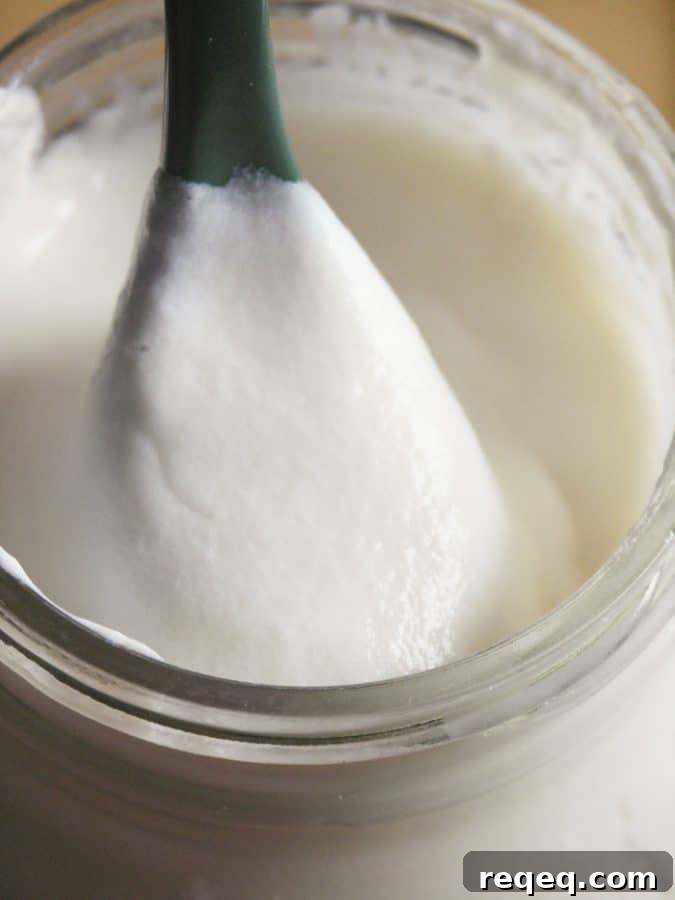 Jar of cultured buttermilk
