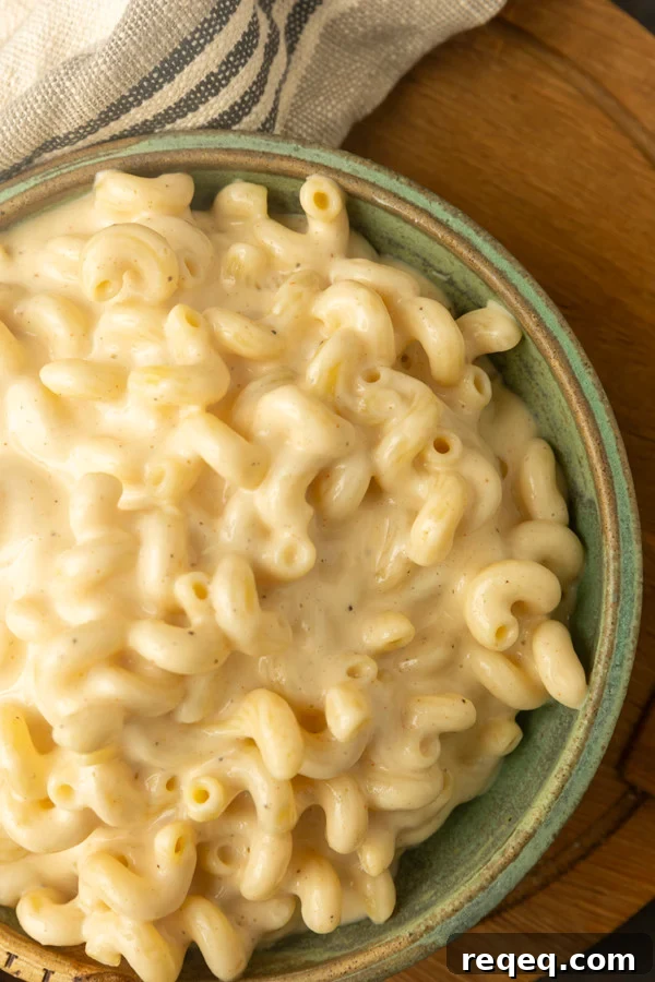 High-Protein Mac and Cheese Recipe for Muscle Growth 3 super creamy Macaroni and cheese in a bowl.