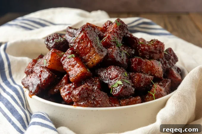 Crispy Pork Belly Bites Recipe: Savory Bite-Size Pork Treats 2 A bowl of slow cooker pulled pork.
