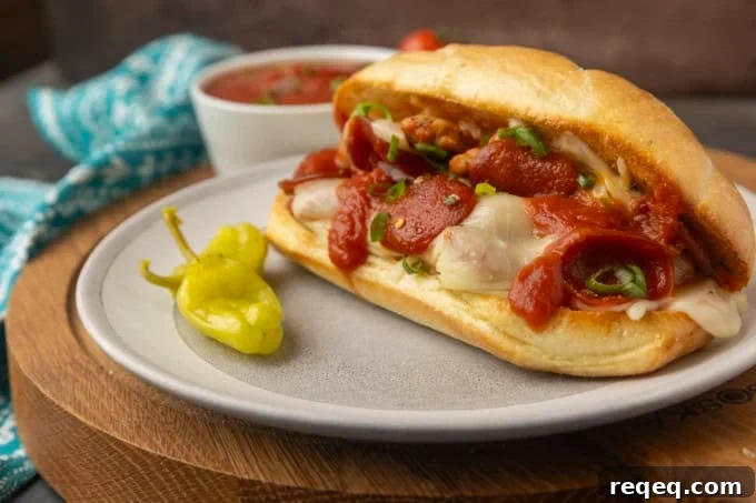 Savory Pizza Sandwich Recipe: Crispy, Cheesy, and Quick 2 pizza sub sandwich on a plate