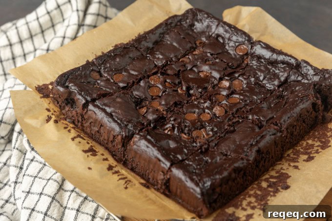 Fudgy Greek Yogurt Brownies with Extra Moist Texture 4 Greek yogurt brownies eggless brownies on parchment paper