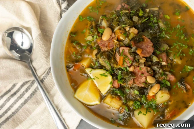 swamp soup in a bowl and in a dutch oven