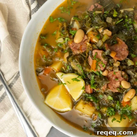 swamp soup in a bowl and in a dutch oven