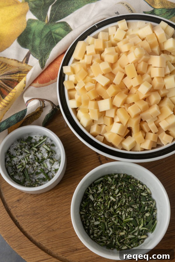 Rosemary Parmesan Artisan Bread Recipe for Crispy Crust and Flavor 4 cubed parmesan, minced rosemary, and rosemary salt