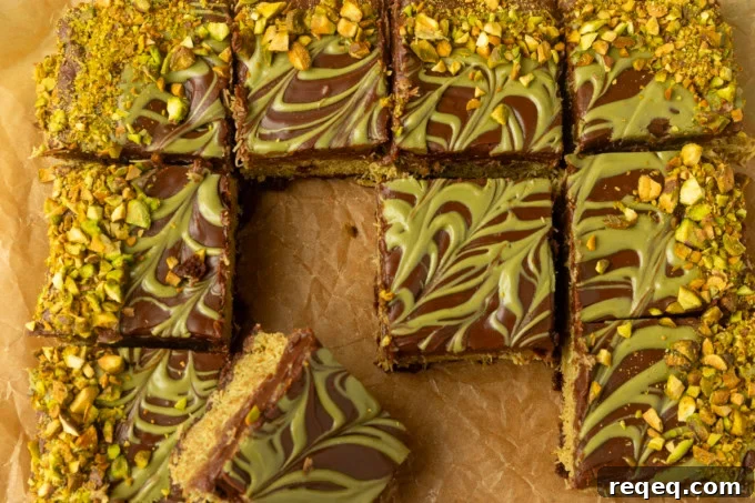 Decadent Dubai Chocolate Brownies Recipe — Rich, Fudgy Squares 2 Viral Dubai Chocolate Brownies on parchment paper