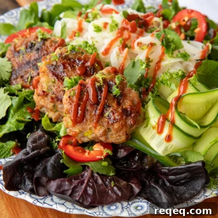 Bún Chả Vietnamese Grilled Pork Patties Recipe 5 bun cha vietnamese pork patties on salad