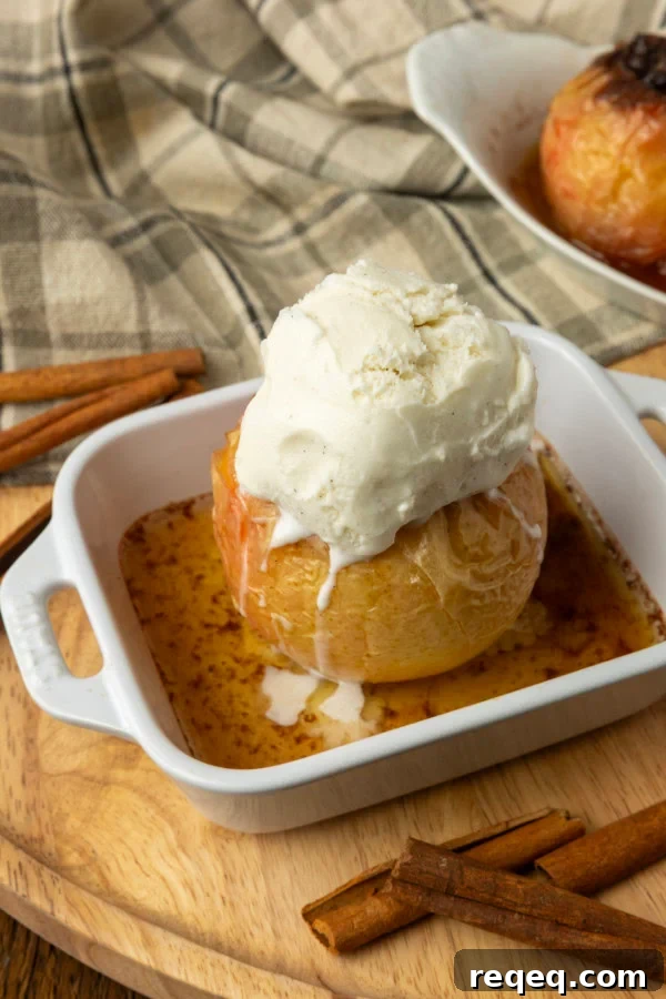 apples stuffed with brown sugar, butter, and dried cranberries in ramekins