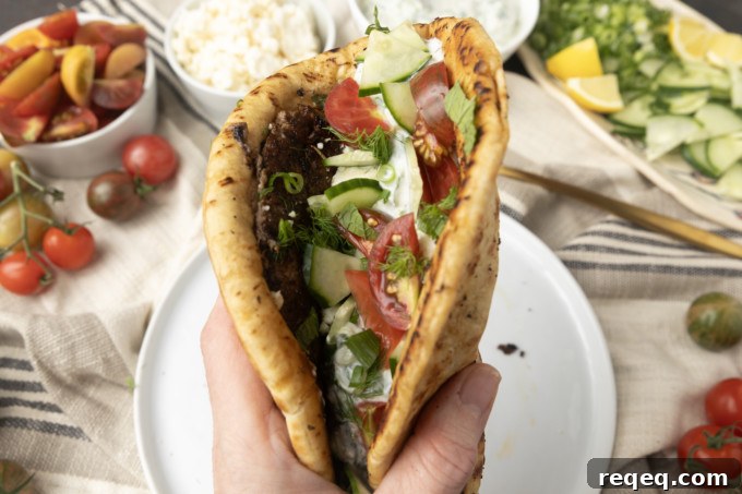 Authentic Gyro Pita Bread Recipe for Soft, Fluffy Pitas 3 Sliced gyro pita