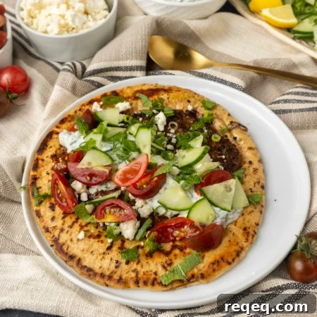 Gyro pita close-up