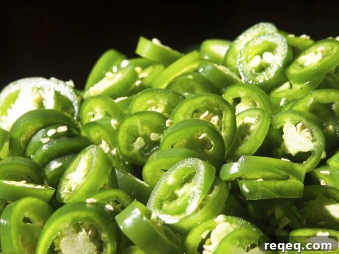 3 pounds of jalapenos sliced for Candied Jalapenos