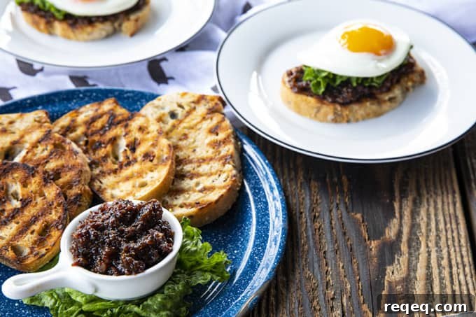 Savory Bacon and Caramelized Onion Jam Recipe 5 Bacon Onion Jam: Crispy Bacon is made into the ultimate breakfast spread with maple syrup, onions, coffee, brown sugar + pepper.