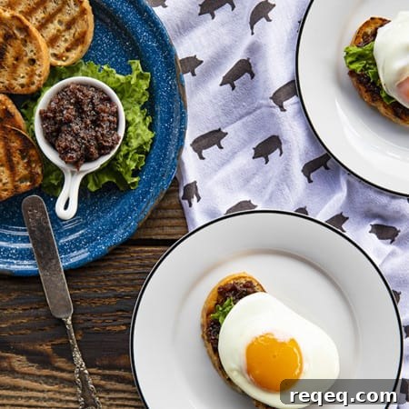 Savory Bacon and Caramelized Onion Jam Recipe 7 Bacon Onion Jam: Crispy Bacon is made into the ultimate breakfast spread with maple syrup, onions, coffee, brown sugar + pepper.