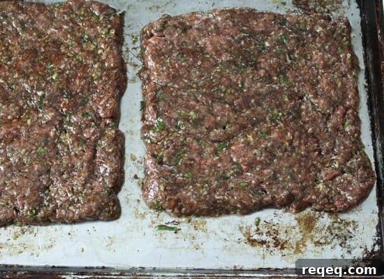 Patties before cooking