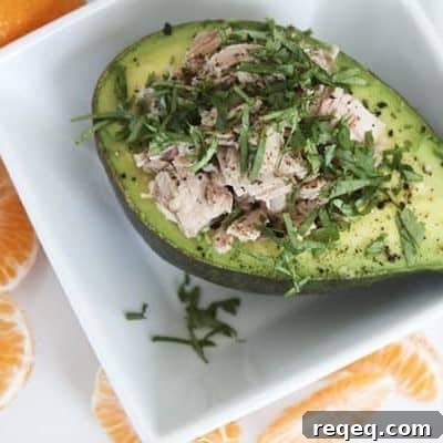 Tuna filled avocado
