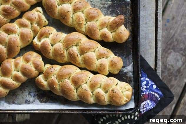 Garlic Bread Braids: Step-by-Step Recipe for Pull-Apart Loaves 2 Individual garlic braids are a garlic bread for one in a beautiful package.