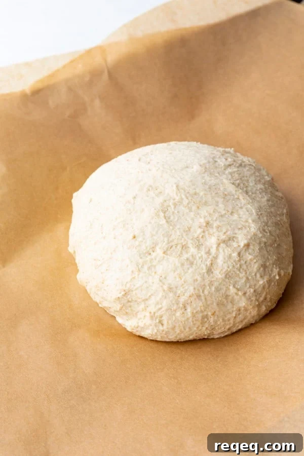 No-Knead Whole Wheat Pizza Dough Recipe for Crispy Crust 2 This whole wheat pizza dough yields our family's favourite pizza crust; crispy and chewy, flavourful crust that holds up to anything you put on it.