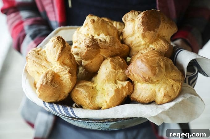 Classic French Profiteroles Recipe: Cream-Filled Choux Pastry Dessert 3 Homemade Cream Puffs, plus a bonus tip on how to freeze choux pastry ahead of time for almost instant cream puffs!