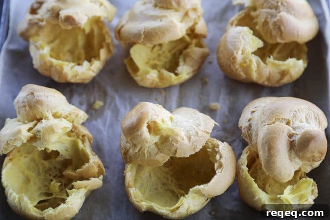 Classic French Profiteroles Recipe: Cream-Filled Choux Pastry Dessert 4 Homemade Cream Puffs, plus a bonus tip on how to freeze choux pastry ahead of time for almost instant cream puffs!