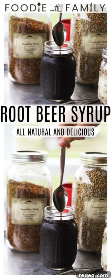 Make an honest to goodness delicious homemade root beer syrup that transforms into root beer soda pop with the simple addition of cold seltzer water.
