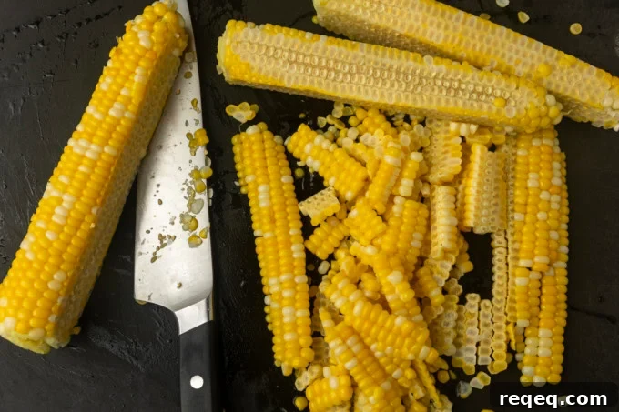 Corn Stalk Care and Harvest Guide: Tips for Stronger Plants 5 sweet corn cut off of the cob