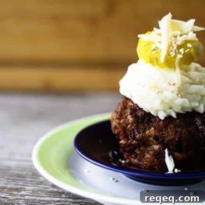 Bacon Cheeseburger Mini Meatloaves with Cheesy Mashed Potatoes 2 img 9877 4
